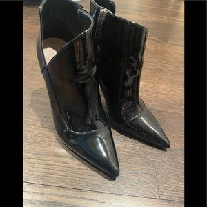 Zara black patent boots (size 7)